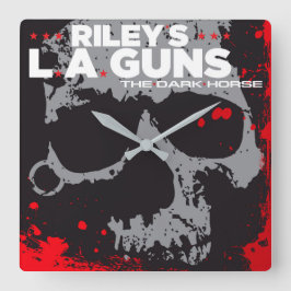 Rileys L.A.GUNS Orange Vinyl Cover Art Fyrkantig Klocka