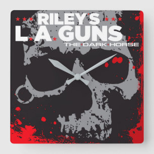 Rileys L.A.GUNS Orange Vinyl Cover Art Fyrkantig Klocka