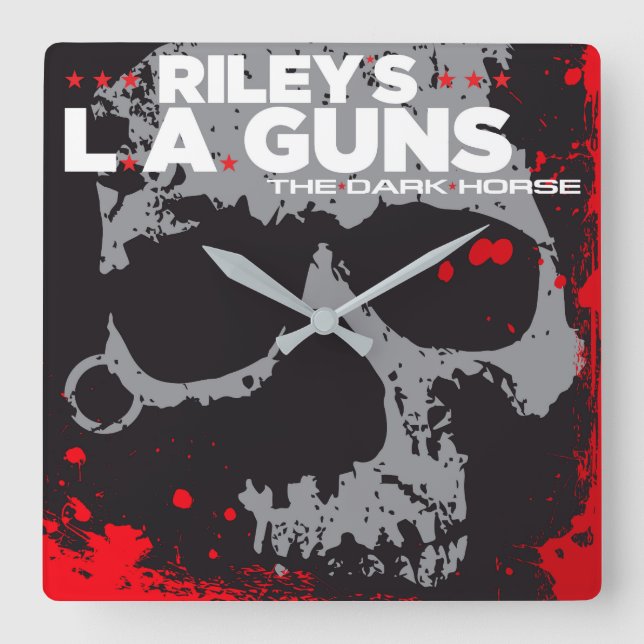 Rileys L.A.GUNS Orange Vinyl Cover Art Fyrkantig Klocka (Framsida)