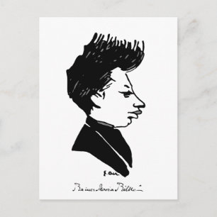 Rilke Caricature Vykort