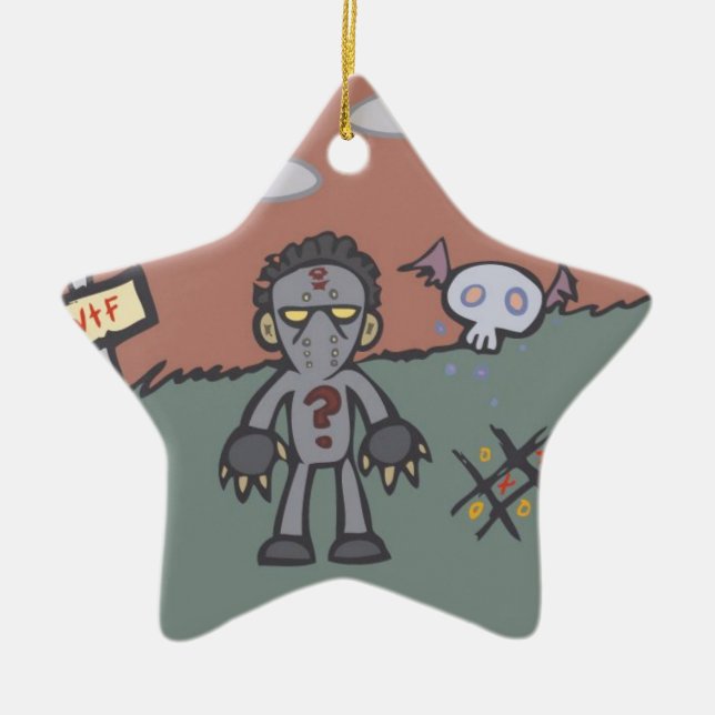 Rilla stjärnaprydnad julgransprydnad keramik (Framsidan)