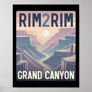 Rim 2 Rim Grand Canyon Trail Run Dräkt Poster