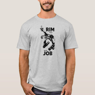 Rim bromsar utför jobbcyklingen t shirt