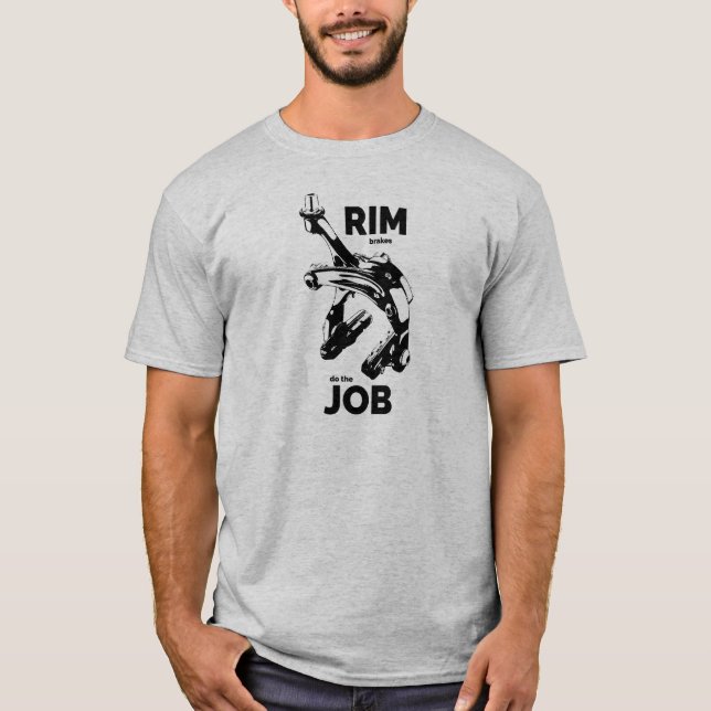 Rim bromsar utför jobbcyklingen t shirt (Framsida)
