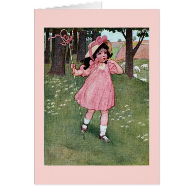 Rim lite för Bo-Pip och saknadfårbarnkammare Hälsningskort (Framsidan)