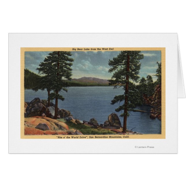Rim O'the World Drive, Väster End View Hälsningskort (Framsidan Horizontal)