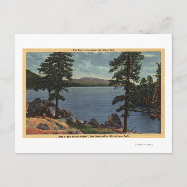 Rim O'the World Drive, Väster End View Vykort (Framsida)
