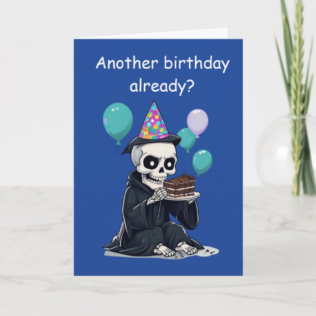 rim Reaper Birthday Funny Aging Humor Gift Kort (Framsida)
