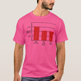 Rim till grått hår stapeldiagram retro t shirt