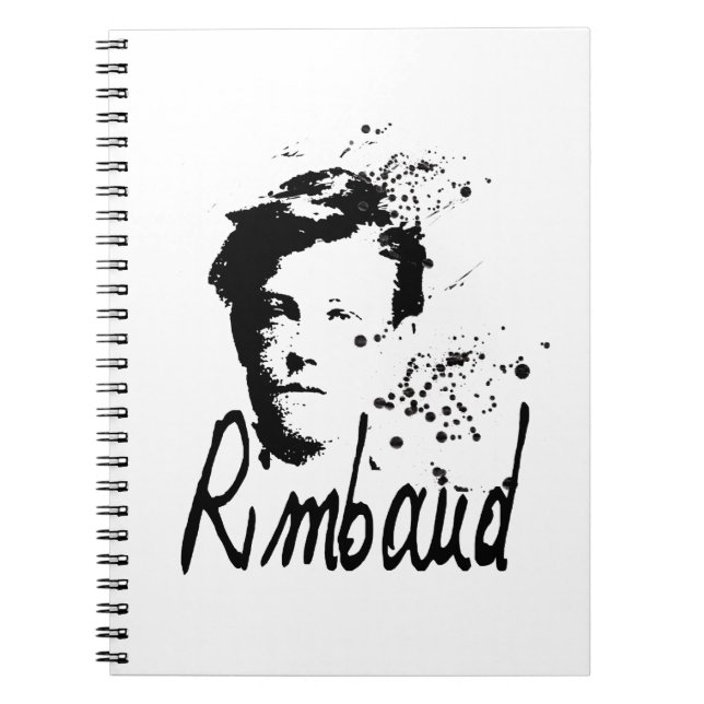 RIMBAUD Porträtt bärbar dator Anteckningsbok Med Spiral (Framsidan)