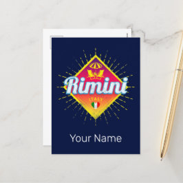 Rimini Emilia-Romagna Italien Retro Sunset Vintage Helg Vykort