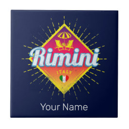 Rimini Emilia-Romagna Italien Retro Sunset Vintage Kakelplatta