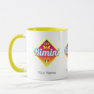 Rimini Emilia-Romagna Italien Retro Sunset Vintage Mugg