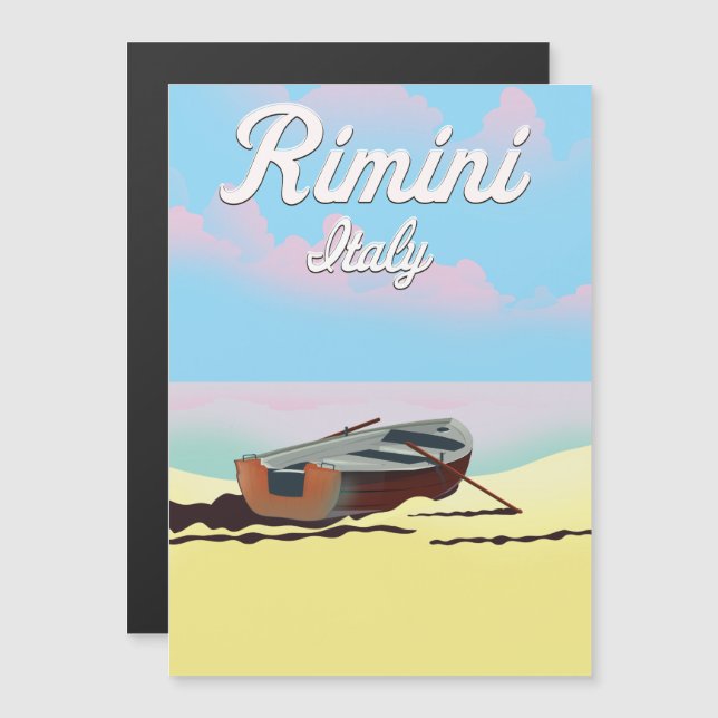 Rimini Italien-stranden poster (Fram/baksida)