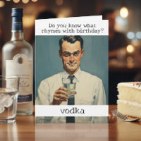 Rimmas med Födelsedags Vodka Retro Rolig