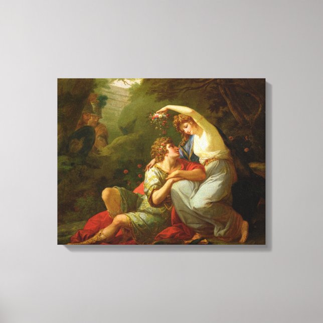 Rinaldo och Armida, 1771 (olja på canvas) Canvastryck (Framsida)