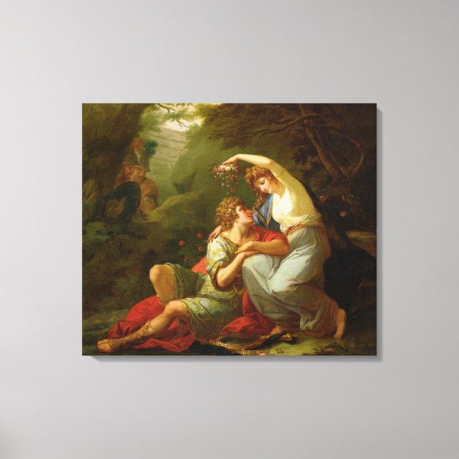 Rinaldo och Armida, 1771 (olja på canvas) Canvastryck (Framsida)