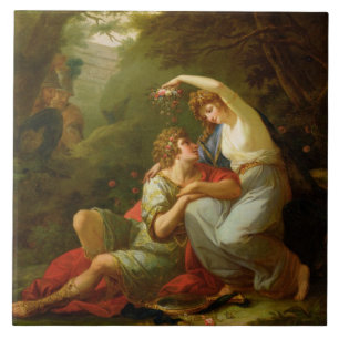 Rinaldo och Armida, 1771 (olja på kanfas) Kakelplatta