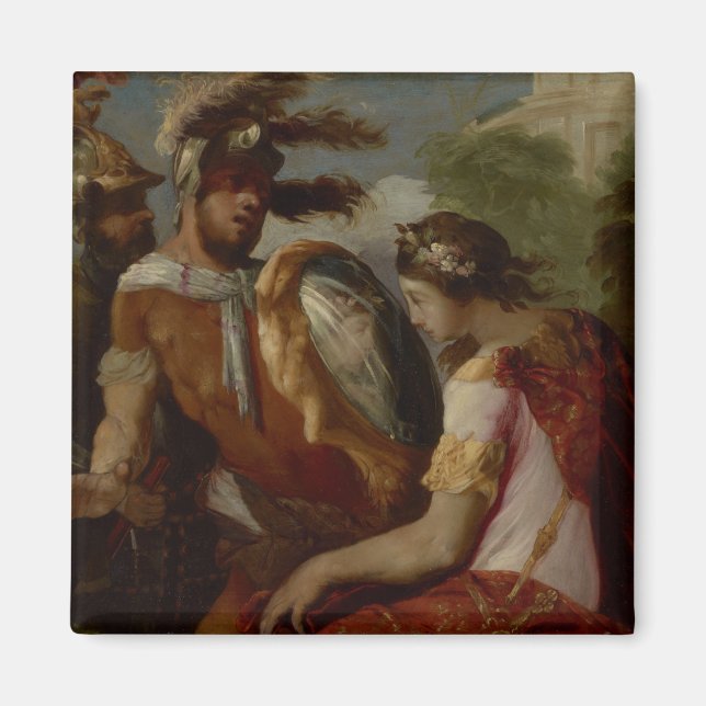 Rinaldo och Spegel-Shield, 1650-55 Magnet (Framsidan)