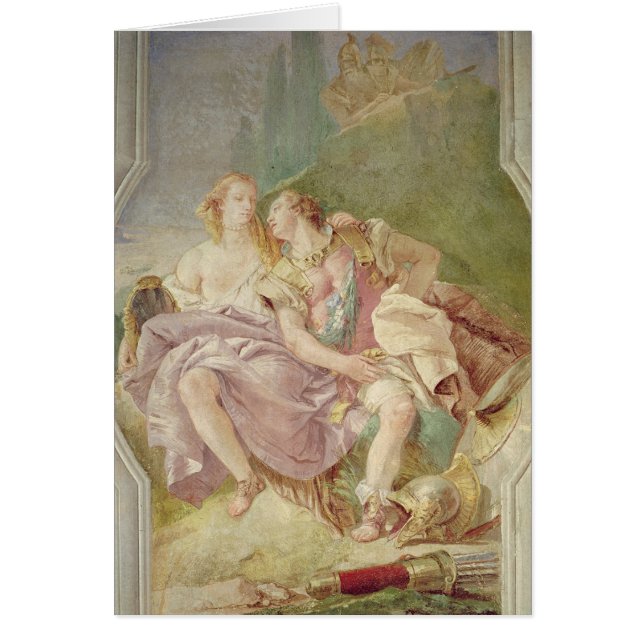 Rinaldo tjusade vid Armida Hälsningskort (Framsidan)