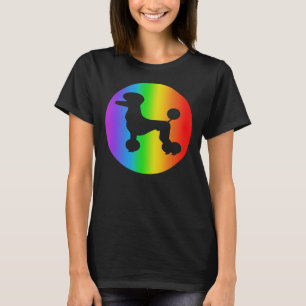 Rinarmsiluett pudel hund älskare t shirt