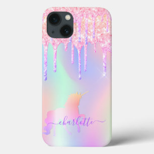 Rinbolografi över Unicorn glitter rosa ros guld