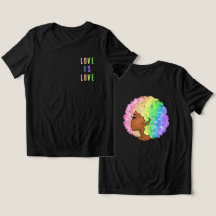 Rinbow afro LGBTQ kärlek är kärlek pride svart fli