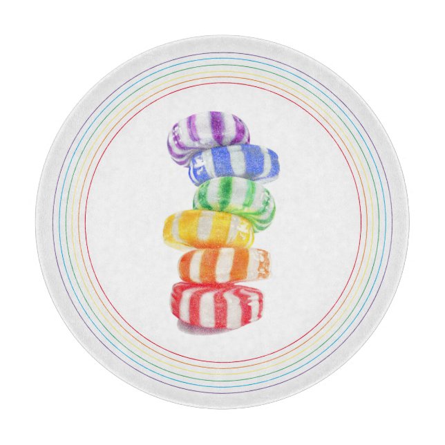 RINBOW CANDY 12-tums Rund glasskärning (Framsidan)