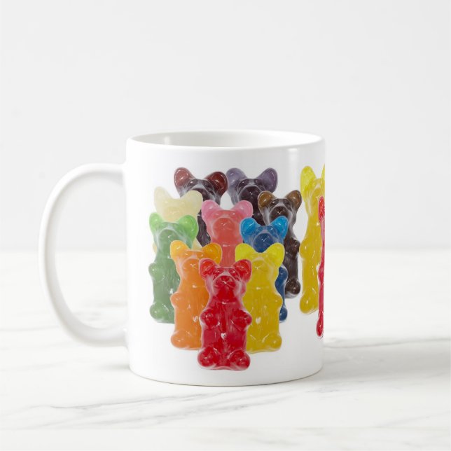 Rinbow färg candy älskare gummibjörn kaffemugg (Vänster)