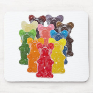 Rinbow färg candy älskare gummibjörn musmatta