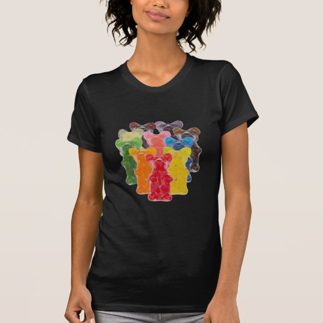 Rinbow färg candy älskare gummibjörn t shirt (Framsida)