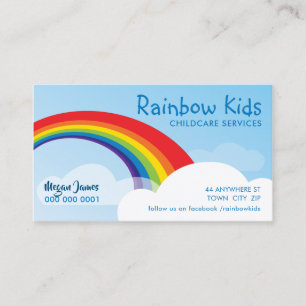 RINBOW-färgstark, djärv modern illustration Visitkort