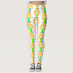 Rinbow puke emoji leggings