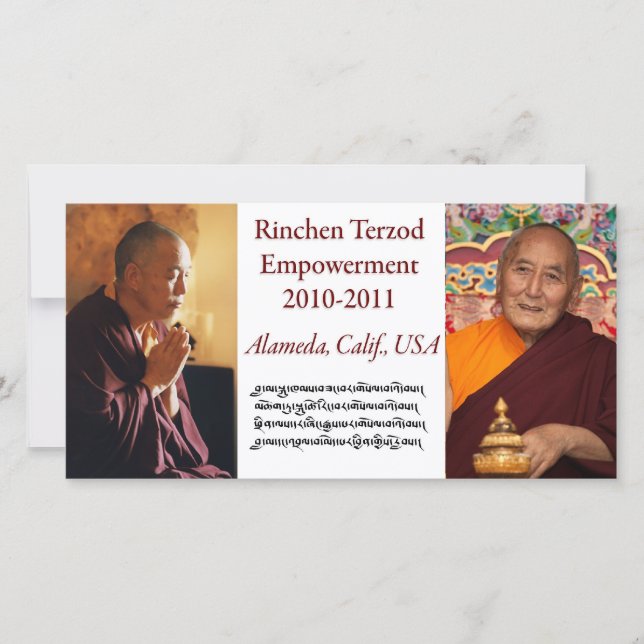 Rinchen Terzod Empowerment Card (Framsida)
