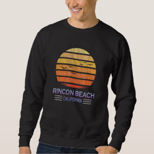 Rincon Beach - California Kusten - Retro Sunset Lång Ärmad Tröja