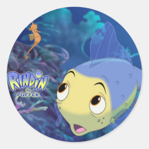 RINDIN Puffer-märket Runt Klistermärke