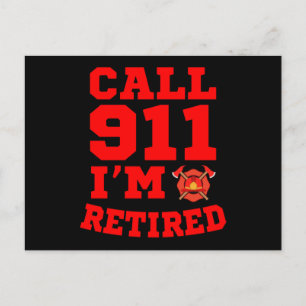 Ring 112 Jag är pensionerad brandman Pensionerad Vykort