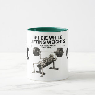 Ring 112 Skelett Tyngdlyftning Gymmugge Mugg