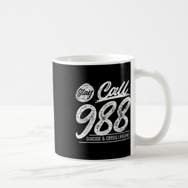 Ring 9 88 självmord och krisliv kaffemugg (Höger)