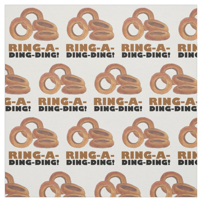 Ring-a-ding-Ding-Fried Onion Ringar-skräppost Fast Tyg (Provkarta)