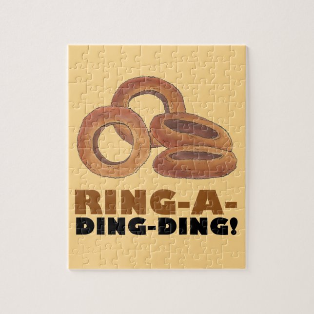 Ring-A-Ding-Ding-Onion Ring Ringar-skräppost Food  Pussel (Vertikal)