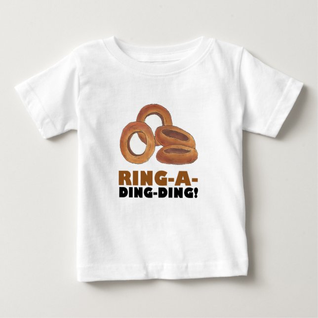 Ring-A-Ding-Ding-Onion Ring Ringar-skräppost Food  T Shirt (Framsida)