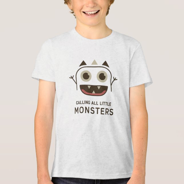 Ring alla små monster Cute Halloween T Shirt (Framsida)