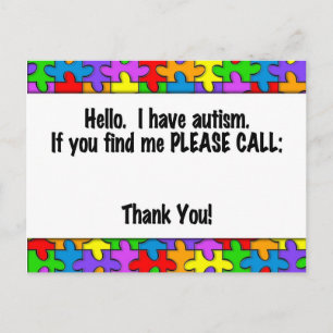 Ring Autism ID-Märkre Vykort