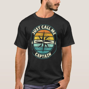 Ring bara kapten Sailing Boat Sailare. T Shirt