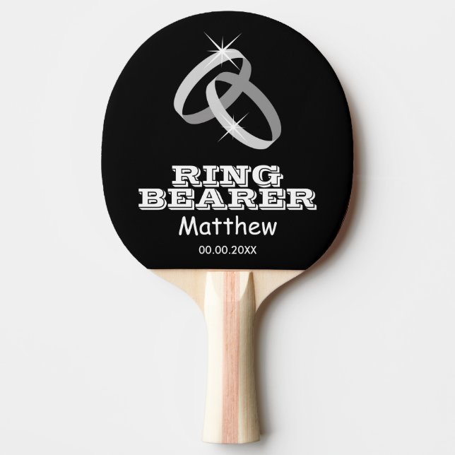 Ring Bearer anpassningsbar bord tennis ping pong p Pingisracket (Framsidan)