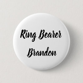 Ring Bearer Black Custom Name Gifts Bröllop Knapp
