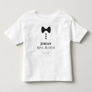 Ring Bearer Black Tie Bröllop Young Child T-shirt