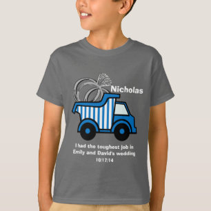 Ring Bearer Blue Lastbil T Shirt