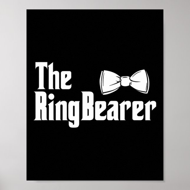 Ring Bearer Bowtie Ring, Bröllop Groom Bri Poster (Framsidan)